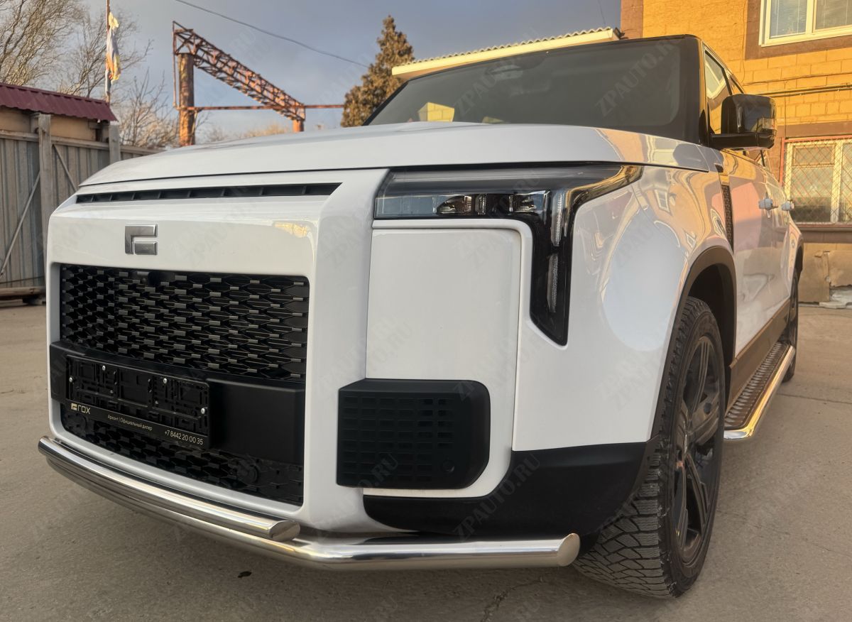 Защита переднего бампера двойная для автомобиля ROX 01 2024 арт. ROX.01.24.03