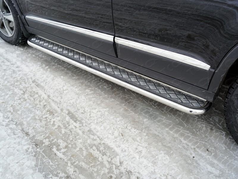 Пороги с площадкой 42,4 мм для автомобиля Great Wall Haval H6 2015-, TCC Тюнинг HAVH615-12