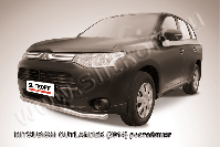 Защита порогов d76 с проступями Mitsubishi Outlander (2014-2015) , Slitkoff, арт. MOUT14-005