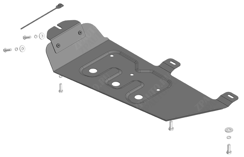 Защита стальная Мотодор (Раздаточная коробка), 2 мм,  для TANK 500  2021- арт. 73107
