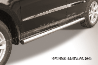 Защита порогов d57 труба Hyundai Santa-Fe (2009-2012) Black Edition, Slitkoff, арт. HSFN008BE