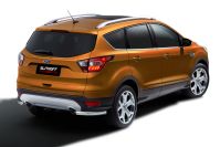 Уголки d57 Ford Kuga (2016-2019) Black Edition, Slitkoff, арт. FKG16-009BE
