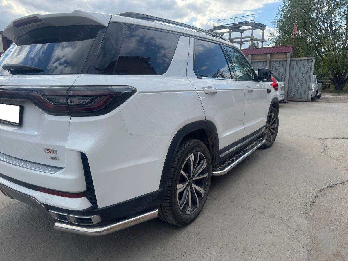 Защита заднего бампера угловая для автомобиля Changan CS95 2023 арт. CGCS95.23.17