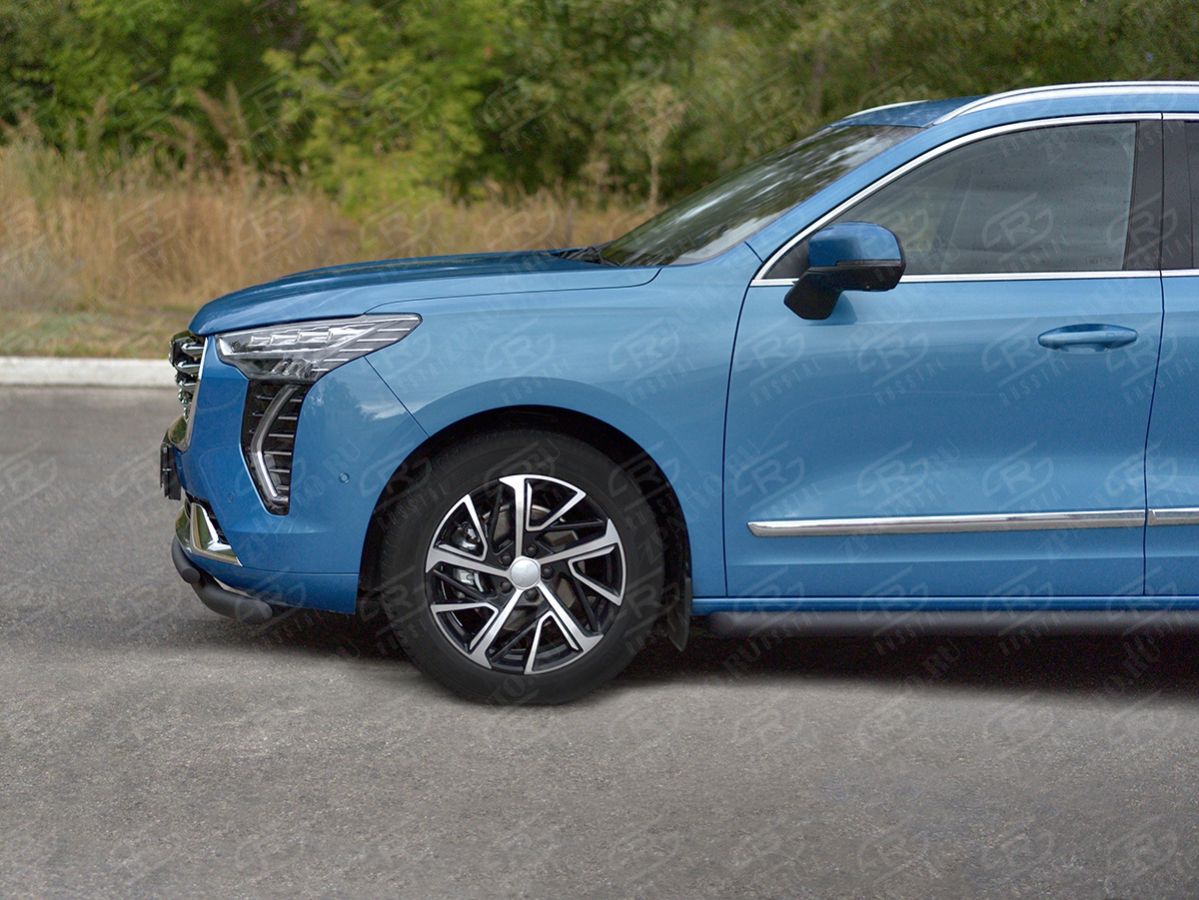 HAVAL JOLION 1.5 2WD 2021- Защита переднего бампера d57 секции-d42 дуга black (кроме COMFORT) HJOLZ-003988CH