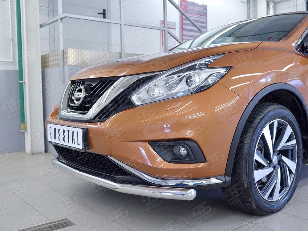 Защита переднего бампера d57 для Nissan Murano 2016, Slitkoff NMUZ-002401