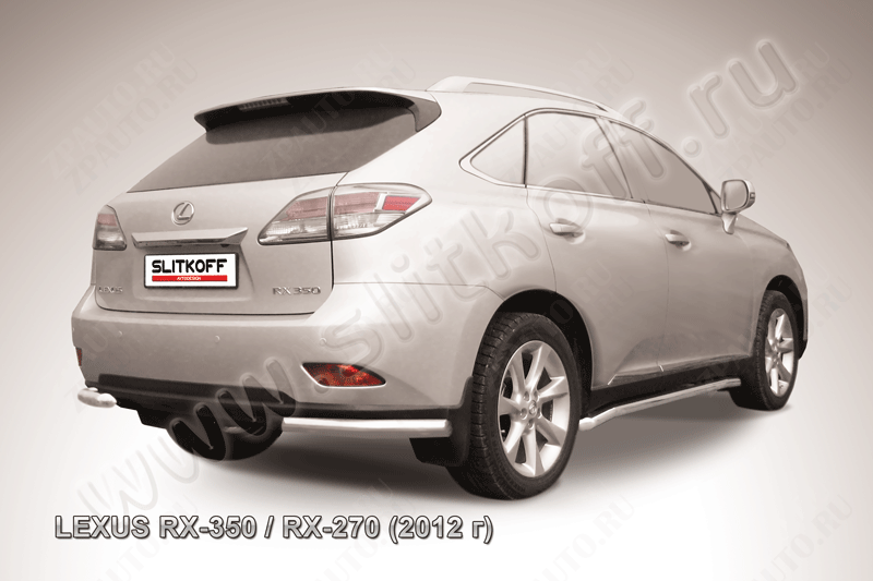 Уголки d57 Lexus Lexus RX-350 RX-270 (2012-2015) Black Edition, Slitkoff, арт. LRX35-12.013BE