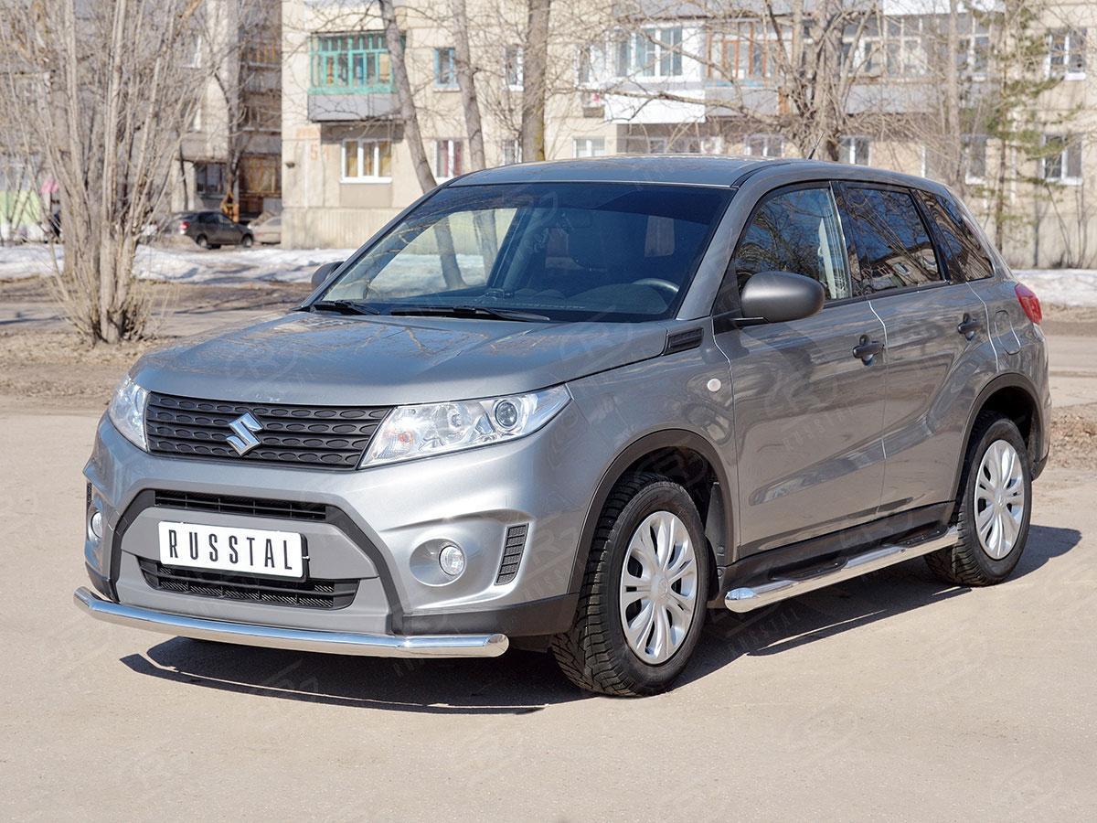 Защита переднего бампера d57 Suzuki Vitara 2015, Slitkoff SVZ-002578