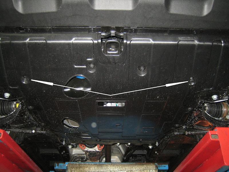 Защита картера и КПП для KIA Sorento (XM) 2009 - 2010, V-2,5; 3,3; 2.2CRDi ; 2.4 ; 3.5, Sheriff, сталь 2,0 мм, арт. 11.1669