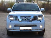 Дуга передняя по низу бампера d-60 радиусная для Nissan Pathfinder 2010, Технотек NP10_2.1