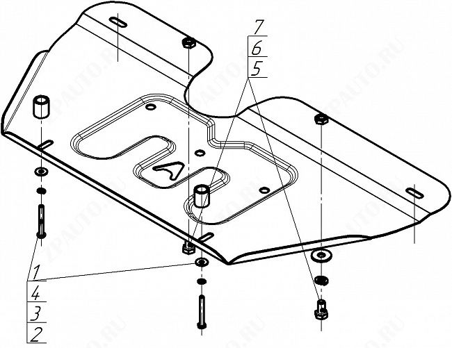 Защита АвтоСтандарт (Электроусилитель руля), 1,5 мм,  для Gac GS8  2023- арт. 57803