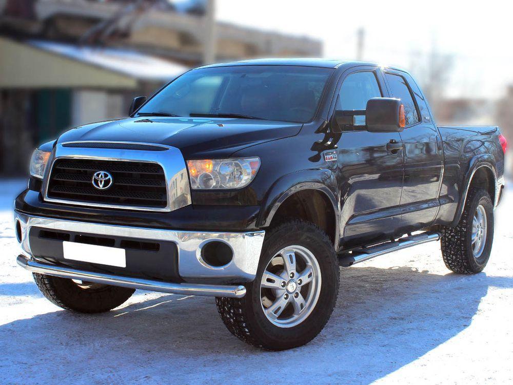 Дуга передняя по низу бампера радиусная одинарная d-76 для Toyota Tundra 2007, Технотек TTU_1.1