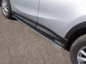 Пороги овальные с проступью 75х42 мм для автомобиля Mazda CX-5 2015-2016, TCC Тюнинг MAZCX515-13