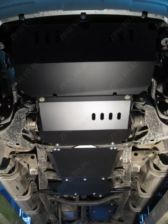 Защита  радиатора, редуктора переднего моста, кпп и рк  для Mitsubishi L200 2006-2015  V-all , ALFeco, сталь 1,5мм, арт. ALF1408-09st