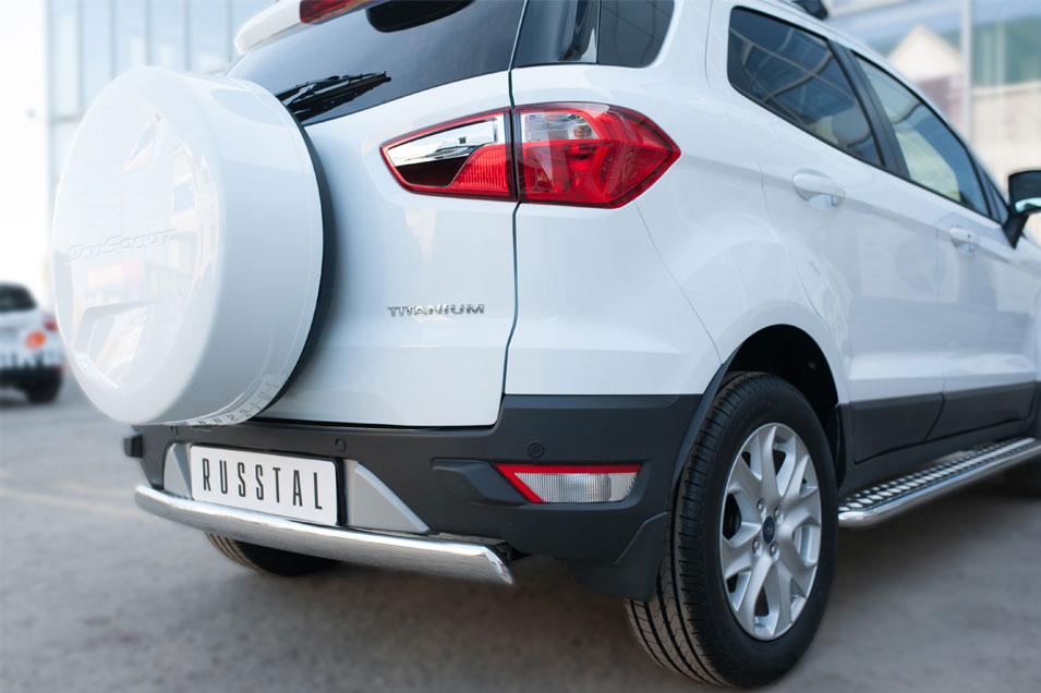 Защита заднего бампера d75х42 для Ford EcoSport 2014, Slitkoff FEZ-002061