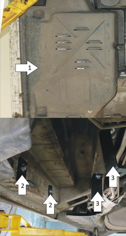 Защита стальная Мотодор (Трубки кондиционера), 2 мм, Сталь для Volkswagen Multivan T5 2009-2015 арт. 02741