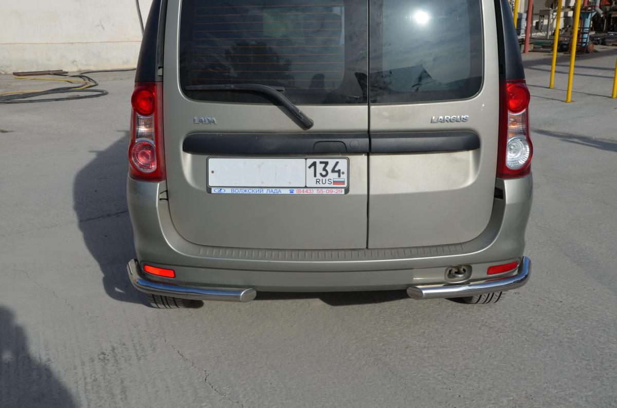 Защита заднего бампера угловая для автомобиля LADA Lada Largus. LL.12.18, Россия