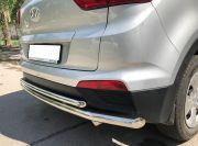 Защита заднего бампера  двойная (радиус) для автомобиля Hyundai Creta арт. HYC.16.16, Россия