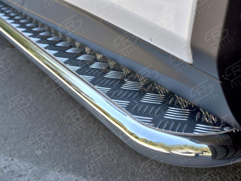 Пороги труба d42 с листом вариант 2 для Lexus RX 200t 2015, Руссталь LRX2L-0023732