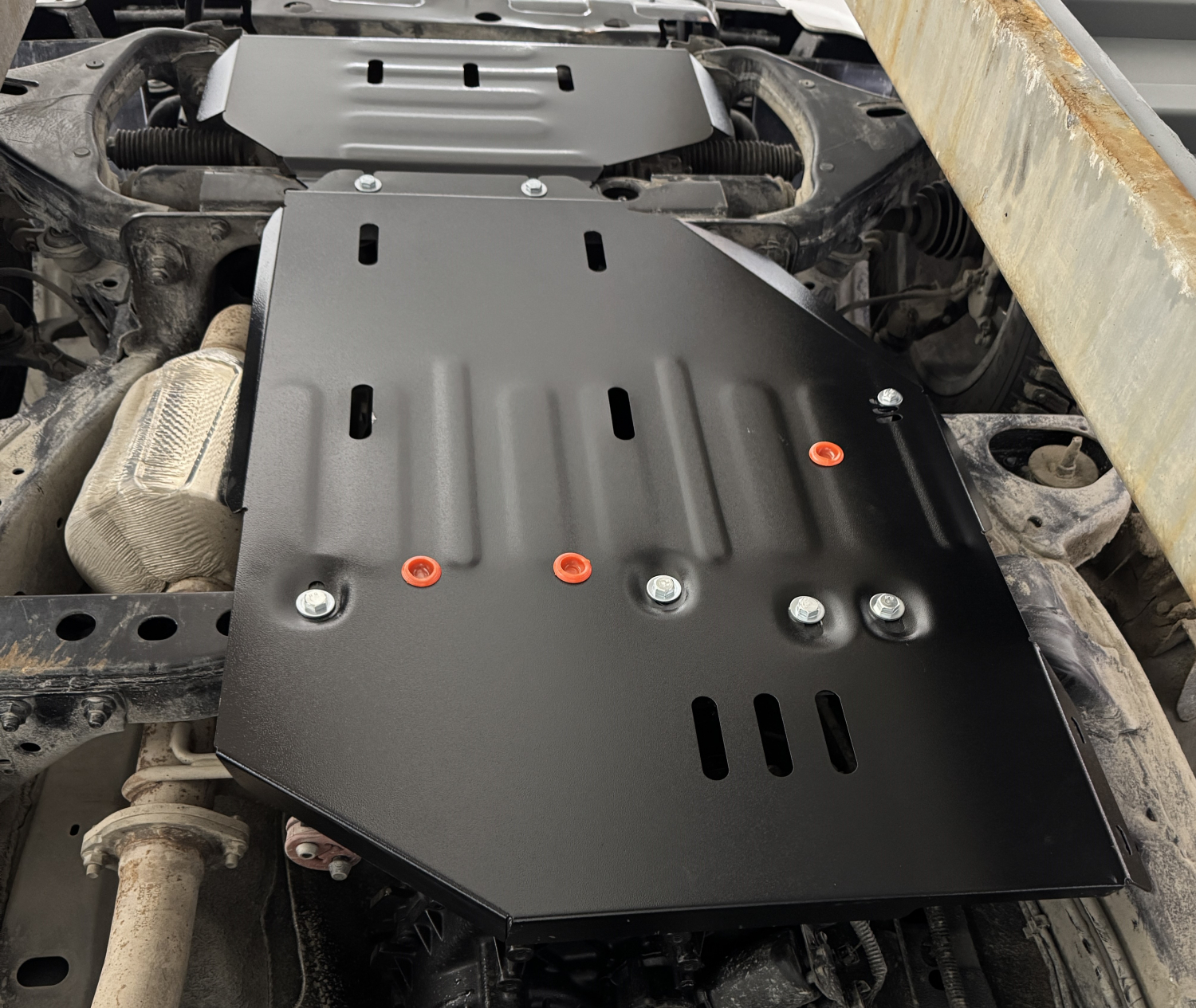 Great Wall Poer рестайлинг 2025- V-all 4WD комплект защиты (редуктор переднего моста, кпп и РК (2 части)), ALFeco, сталь, 2 мм, арт. ALF3133st