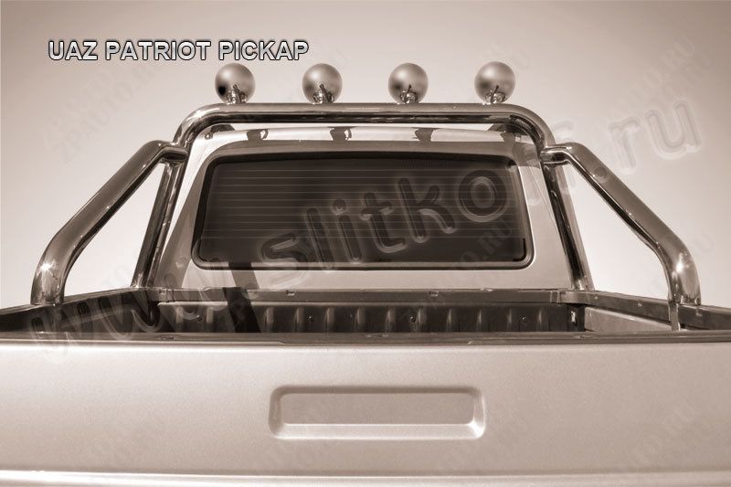 Дуга в кузов d76 с креплениями под ПТФ Uaz Pickup (2008-2014) , Slitkoff, арт. UPpic012
