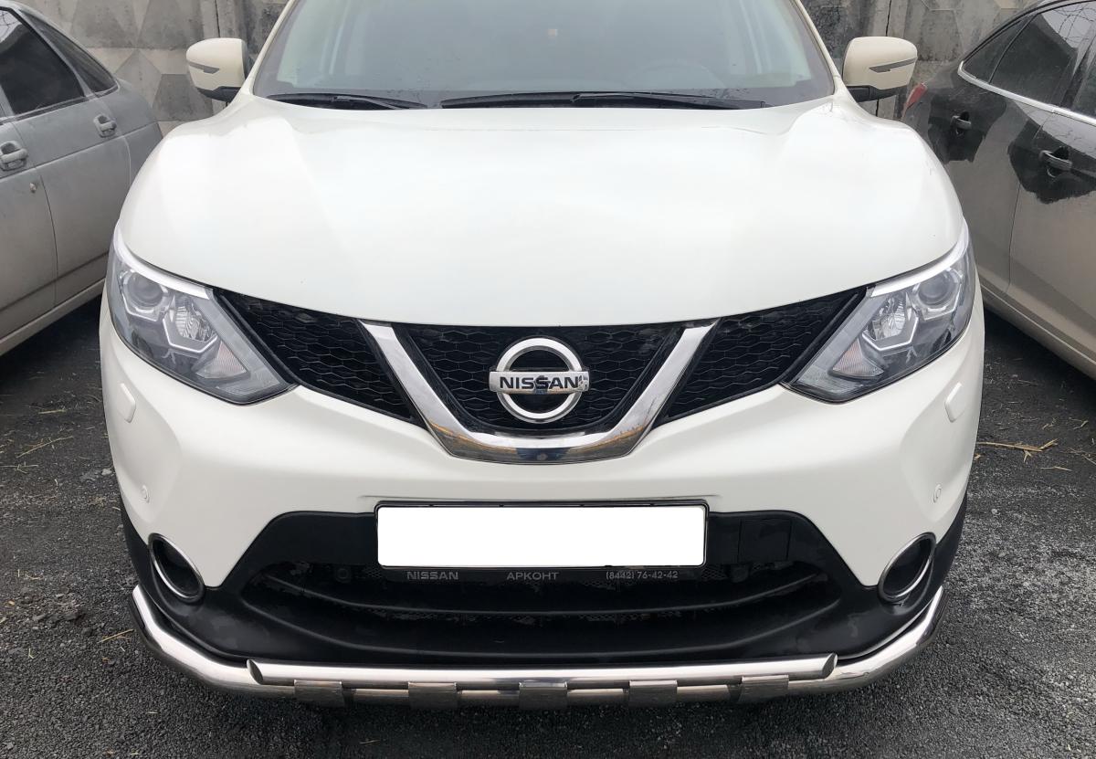 Защита переднего бампера для автомобиля Qashgai 2015 арт. NQ.15.75