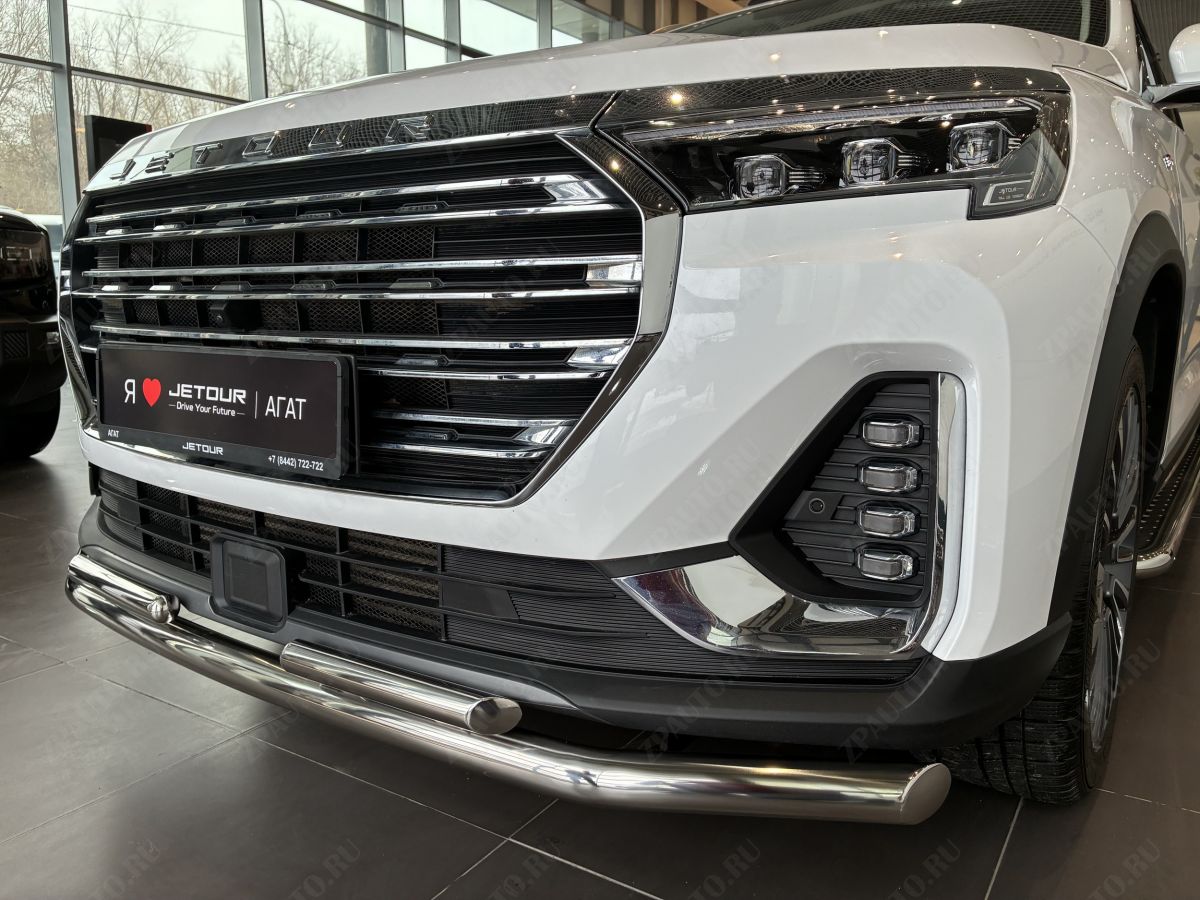 Защита переднего бампера двойная для автомобиля JETOUR X90 Plus 2022 арт. JET.X90+.22.03