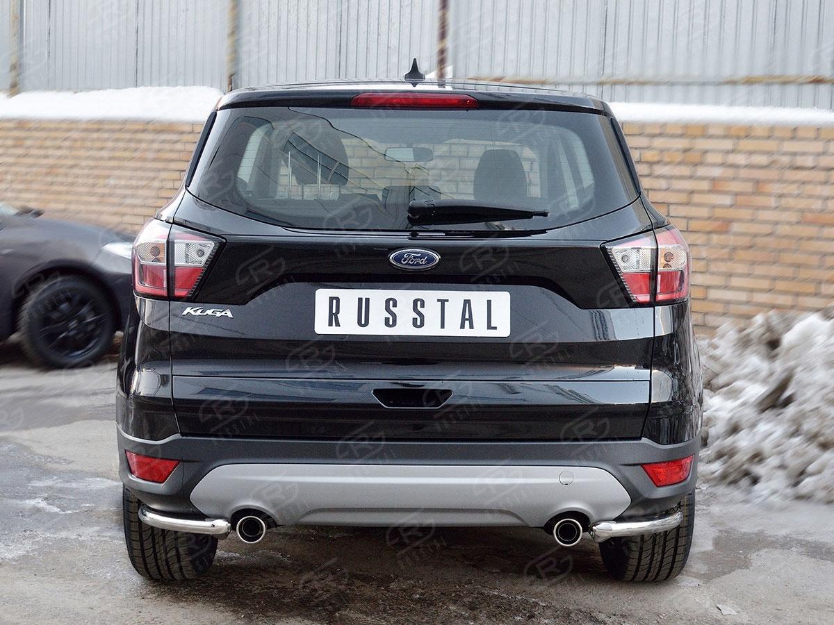 Защита заднего бампера уголки d42 Ford Kuga 2016, Slitkoff FGZ-002605