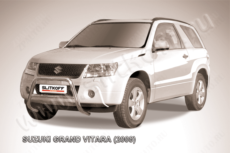 Кенгурятник d57 низкий Suzuki Grand Vitara 3 doors (2008-2012) Black Edition, Slitkoff, арт. SGV3D08006BE