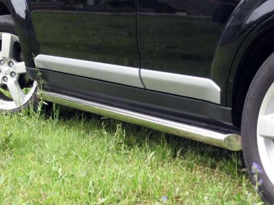 Пороги труба d76 вариант 1 для Mitsubishi Outlander XL 2010, Slitkoff MNT-0001171