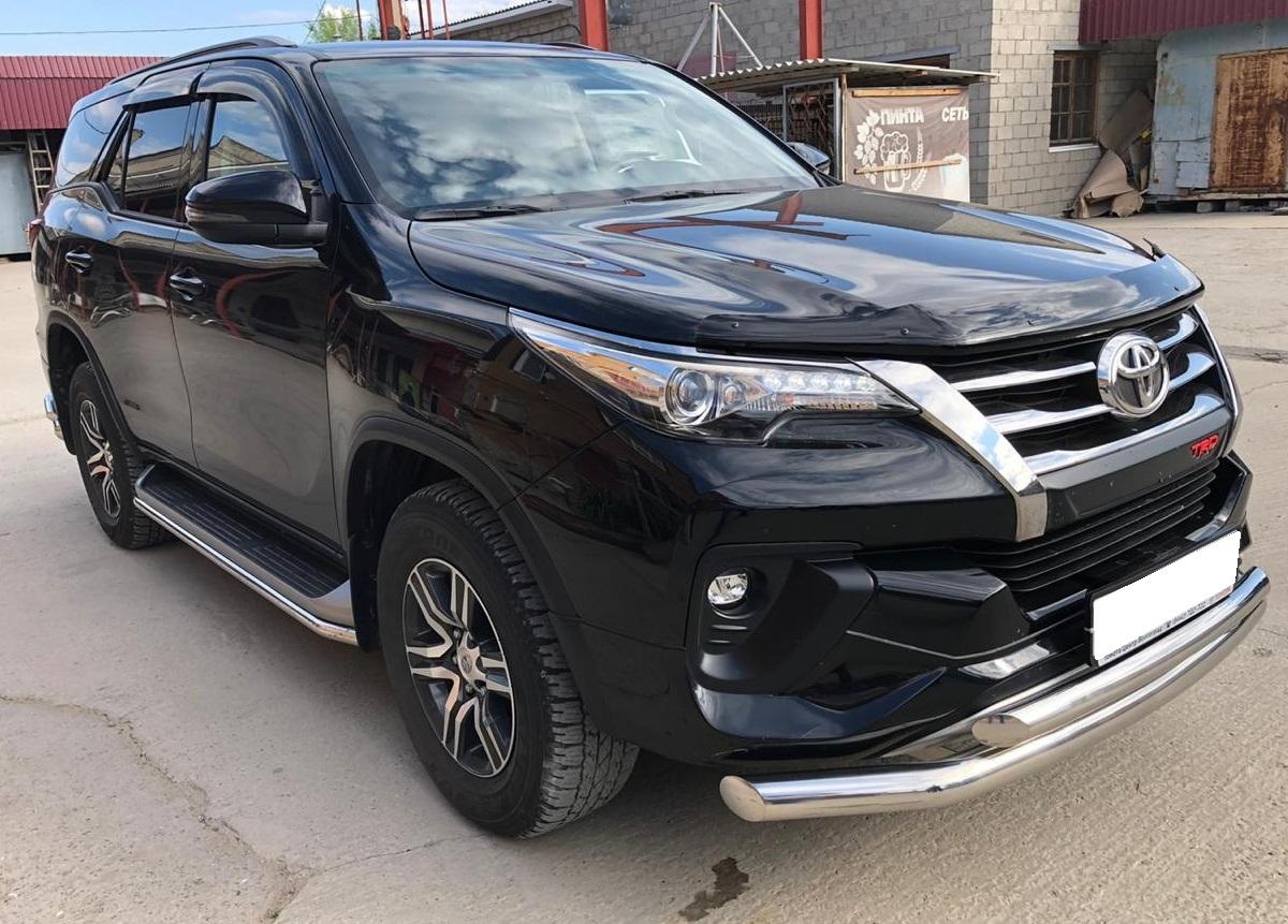 Защита переднего бампера двойная для автомобиля TOYOTA Fortuner TRD 2018 арт. TFTRD.18.03