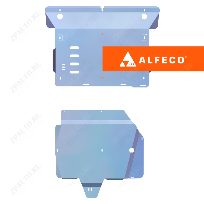 Защита  картера и КПП (2 части) MB Vito (W447) 2014- V-2,2D  4WD , ALFeco, алюминий 4мм, арт. ALF3616al