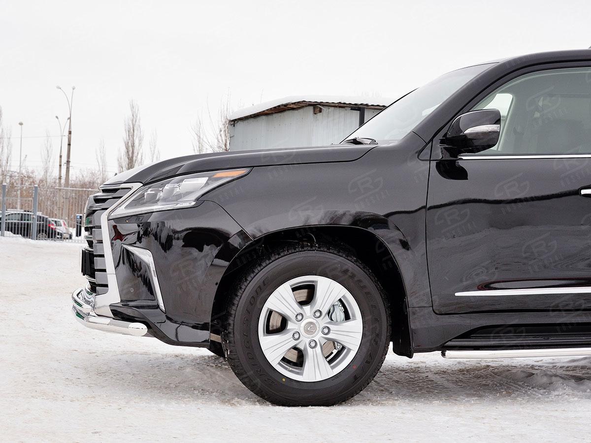 Защита переднего бампера d57/42 Lexus LX570/LX450d 2015, Slitkoff LLX4Z-002513