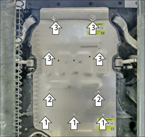 Защита алюминиевая Мотодор (Двигатель), 4 мм,  Land Rover Range Rover Vogue   2022- арт. 343202