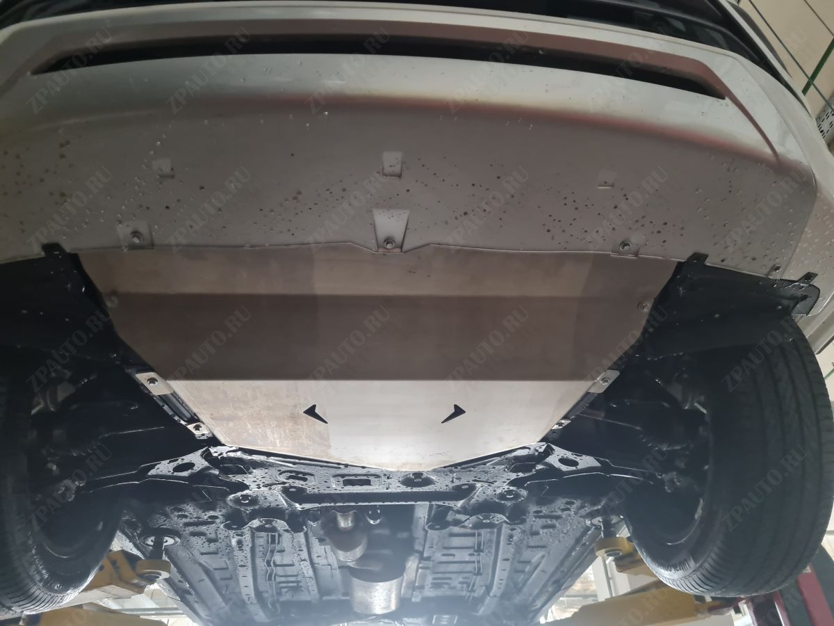 46.01ABC ЗАЩИТА КАРТЕРА ДВИГАТЕЛЯ И КПП EXEED LX V-ВСЕ (2021-) (АЛЮМИНИЙ 4 ММ)