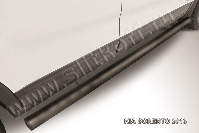 Защита порогов d76 труба черная Kia Sorento (2012-2021) , Slitkoff, арт. KS13-007B
