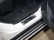 Накладки на задние пороги (лист зеркальный) 2шт для автомобиля Infiniti QX 50 2018-