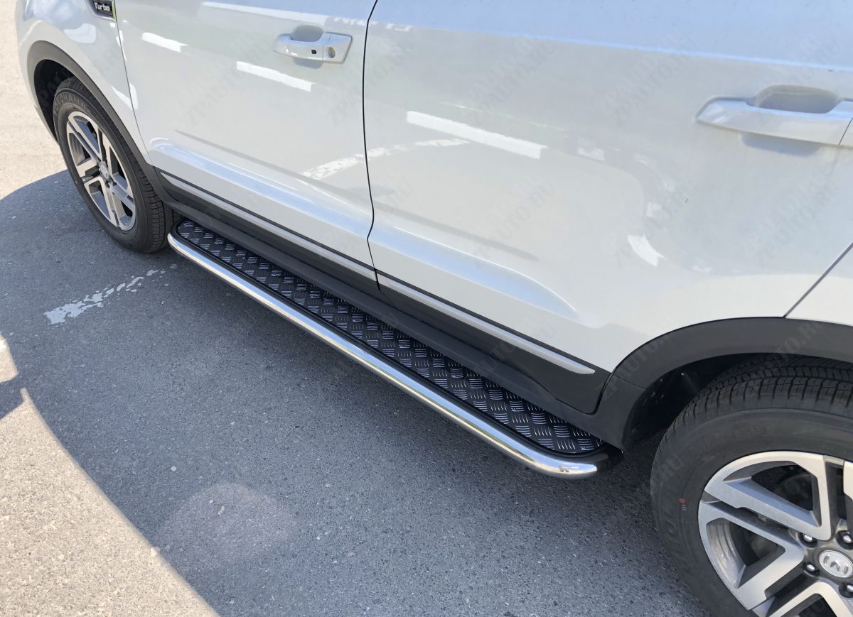 Пороги с накладным листом для автомобиля  CHANGAN CS55 2018- арт. CGCS55.18.41