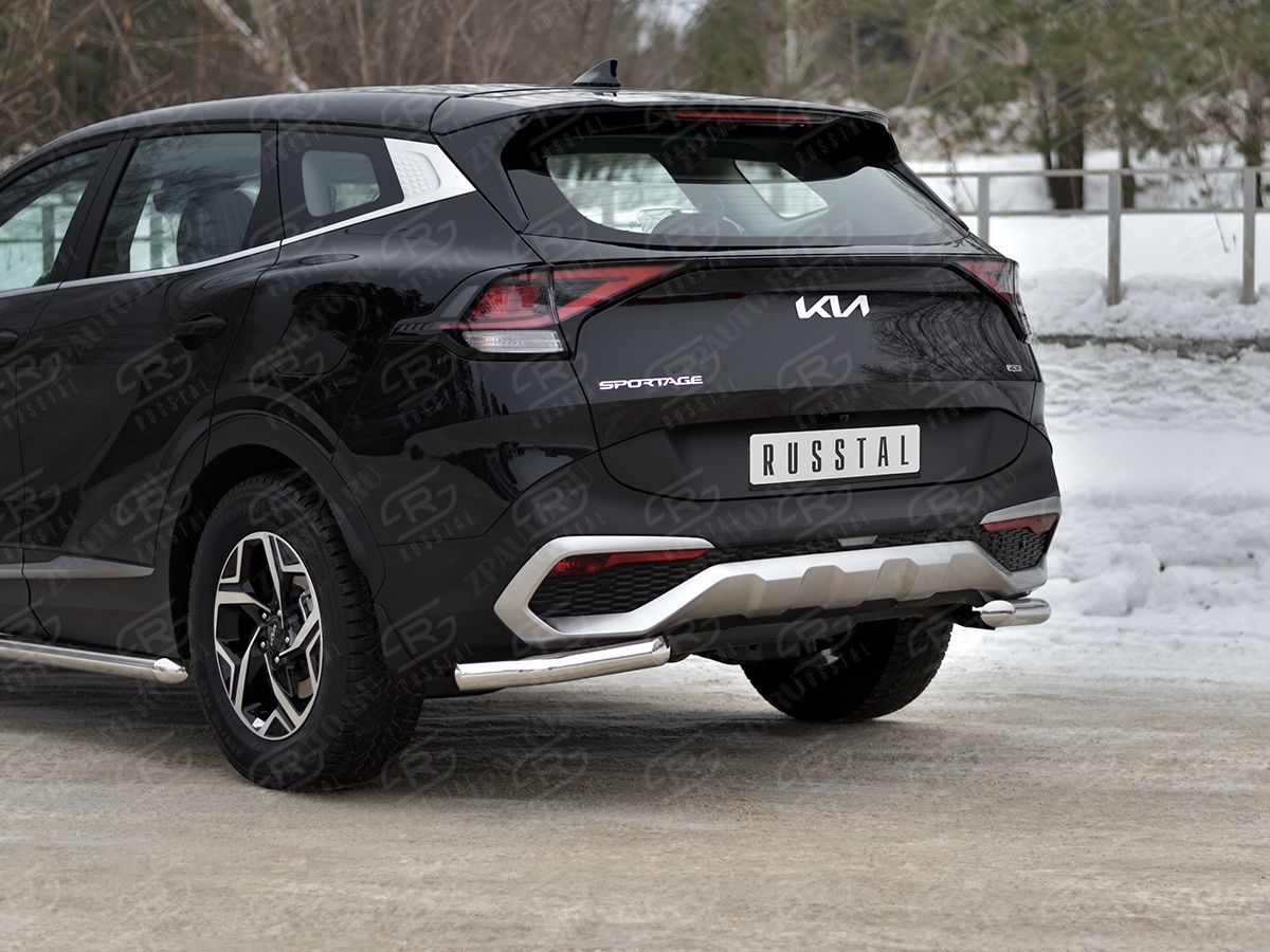 KIA SPORTAGE 2021- Защита заднего бампера уголки d57 секции (NOT STYLE AND X-LINE) KSZ-004036
