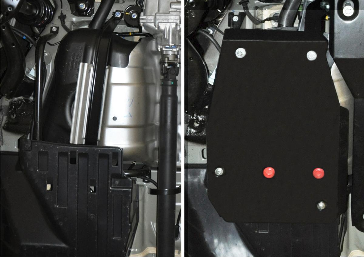 Защита топливного бака АвтоБроня для Honda CR-V IV (V - 2.0) 2012-2018, сталь 1.8 мм, с крепежом, 111.02129.1