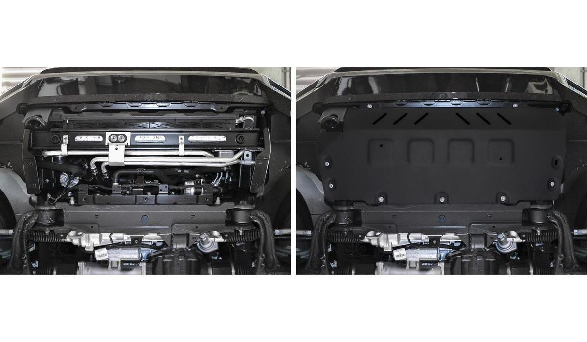 Защита радиатора Rival для Mercedes-Benz G-klasse W464 2018-н.в., сталь 3 мм, без крепежа, штампованная, 2.3946.1