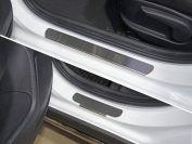 Накладки на пороги (лист шлифованный) 4шт для автомобиля Kia Rio X-Line 2017-
