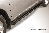 Защита порогов d57 труба с гибами черная Lexus RX-350 (2008-2012) , Slitkoff, арт. LRX35012B