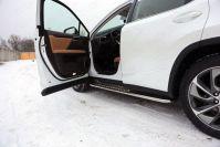 Пороги с площадкой 42,4 мм для автомобиля Lexus RX200t/RX300/RX350/RX450h (AL20) 2015- (F-Sport), TCC Тюнинг LEXRX200tFS15-04