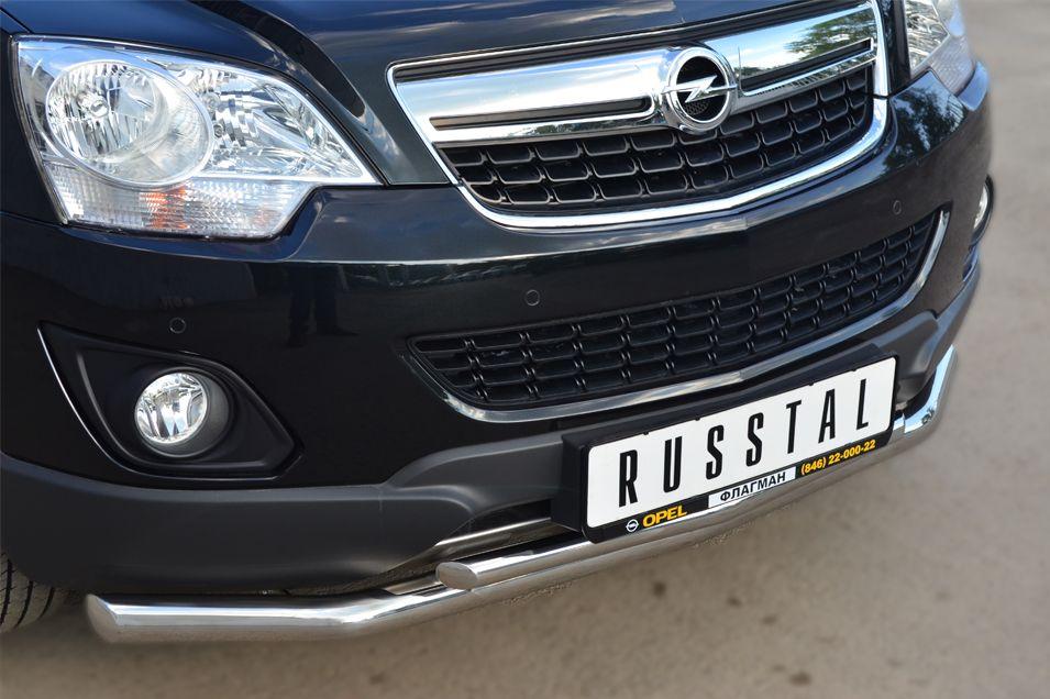 Защита переднего бампера d57/42 для Opel Antara 2012, Slitkoff OAZ-001366