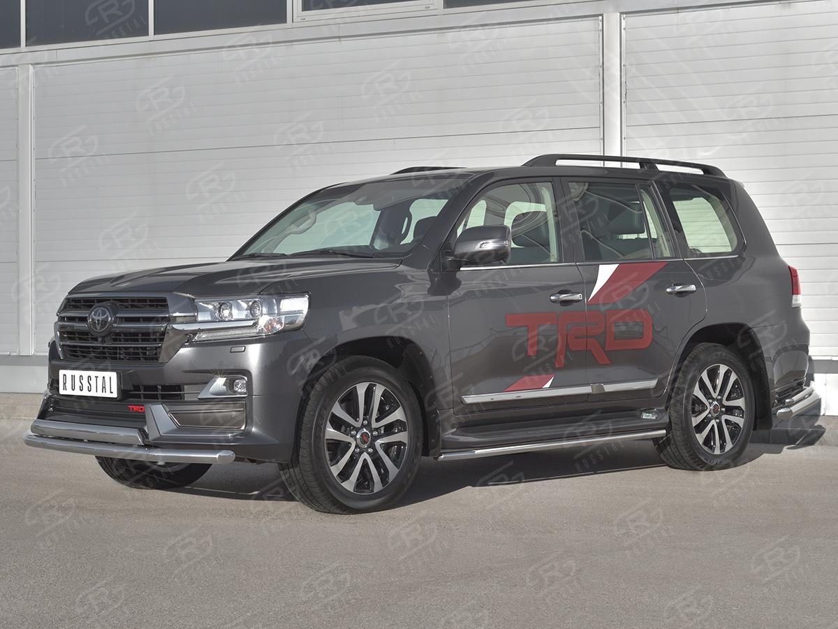 Защита переднего бампера d57 секции-d75х42 дуга для автомобиля Toyota Land Cruiser 200 TRD 2019 арт. TLCZ-003333, Slitkoff