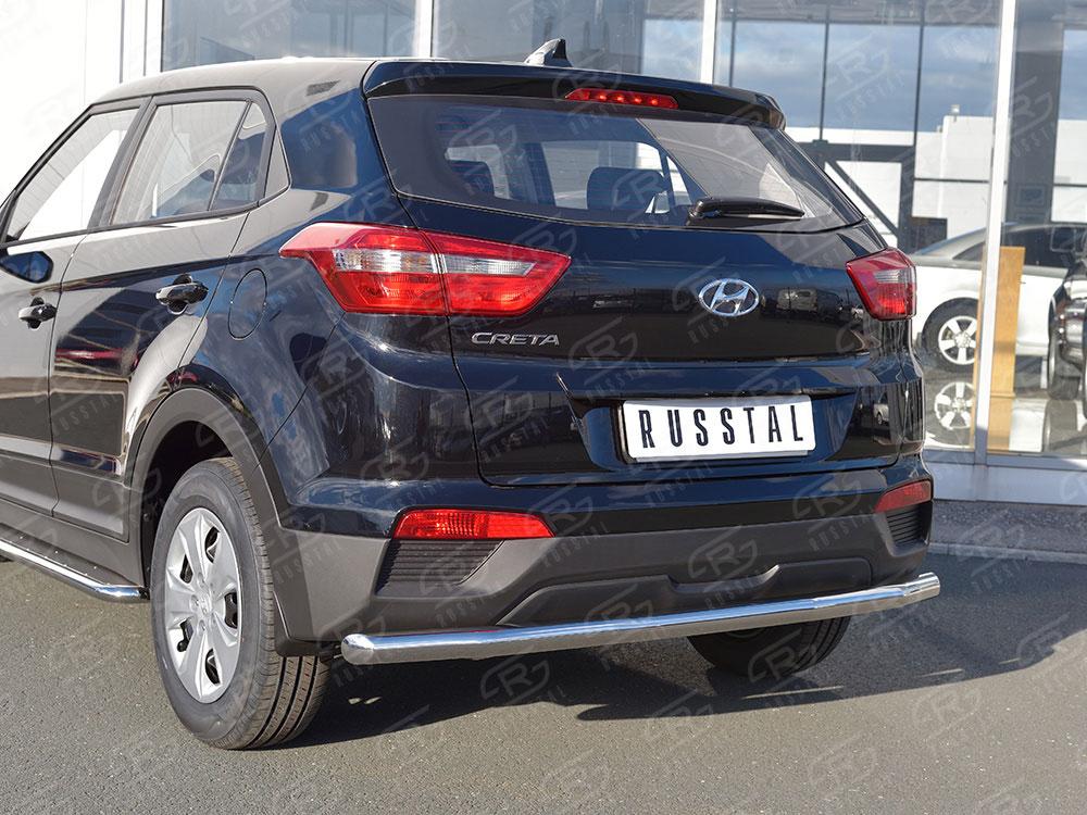 Защита заднего бампера d57 для Hyundai Creta 2016, Slitkoff HCRZ-002431