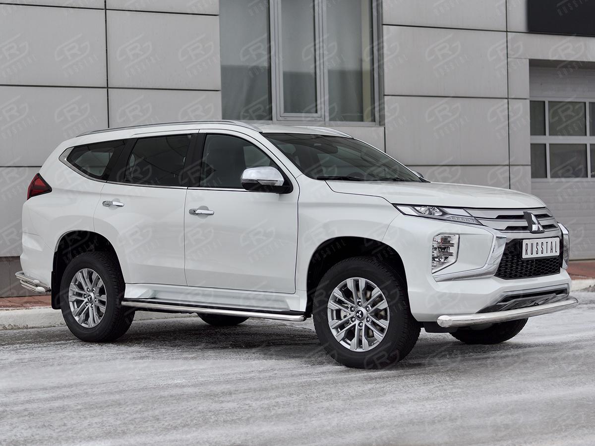 MITSUBISHI PAJERO SPORT 2021- Защита переднего бампера d76 секции MPJSZ-003654