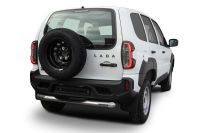 Защита заднего бампера d76 с проступью Lada Niva Travel (2020-2023) Black Edition, Slitkoff, арт. NivTR011BE