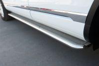 Пороги труба d42 с листом вариант 2 для Volkswagen Touareg 2014, Slitkoff VWTL-0021312