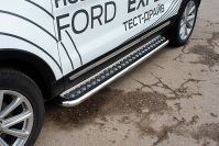 Защита порогов d57 с листом Ford Explorer (2017-2019) , Slitkoff, арт. FEX18007